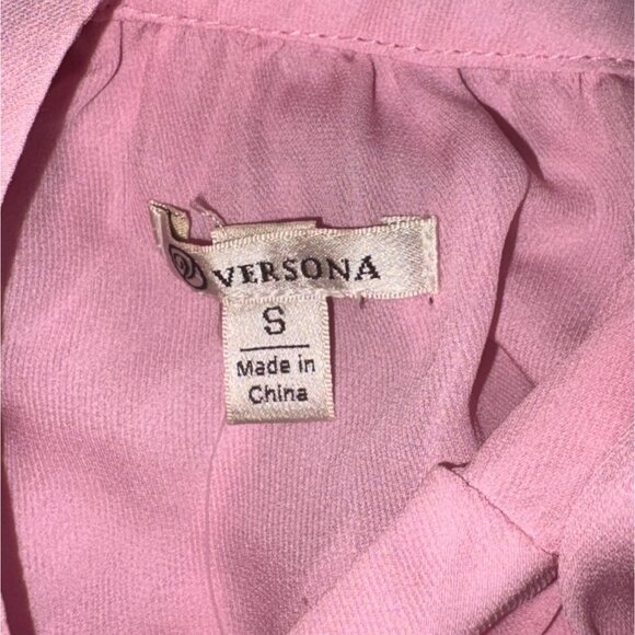 Versona Tie Neck Halter Blouse-Light Pink-Size Small-NWT - Picture 5 of 8